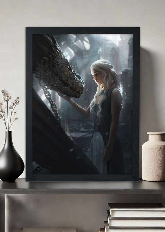 Quadro Emilia Clarke Game of Thrones - Com vidro