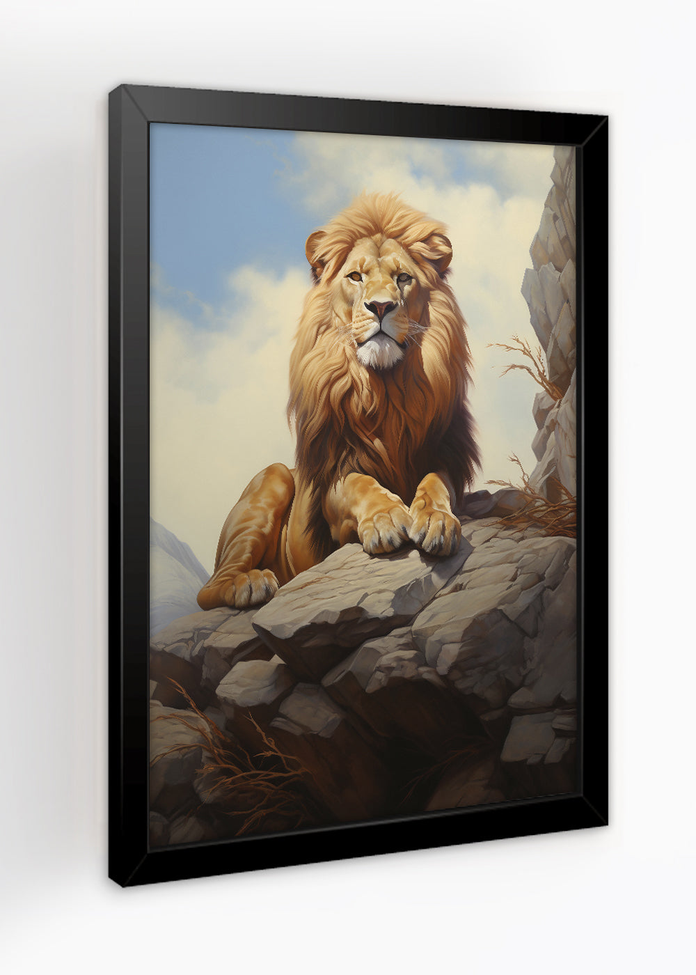 Quadro Decorativo O rei de todos - Animais - Com vidro