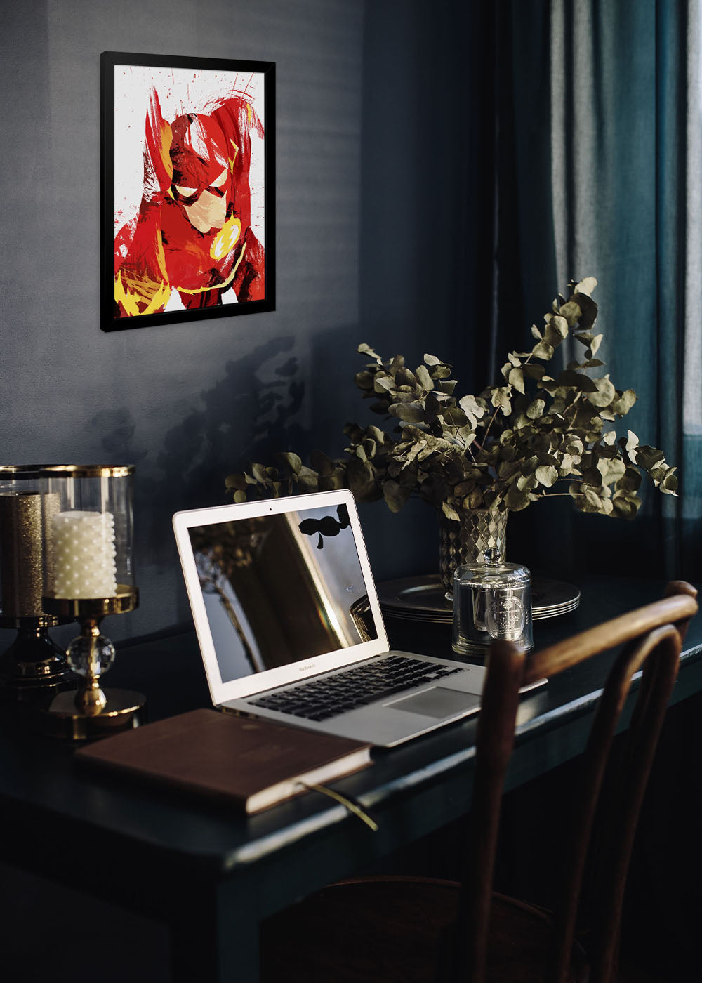 Quadro Decorativo The Flash arte - DC - Com vidro