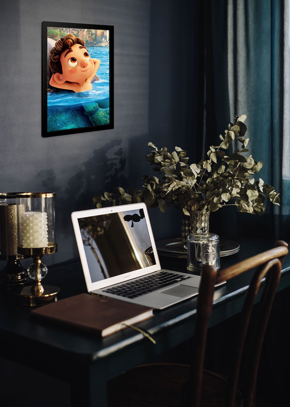 Quadro Decorativo Luca o menino peixe - Com vidro