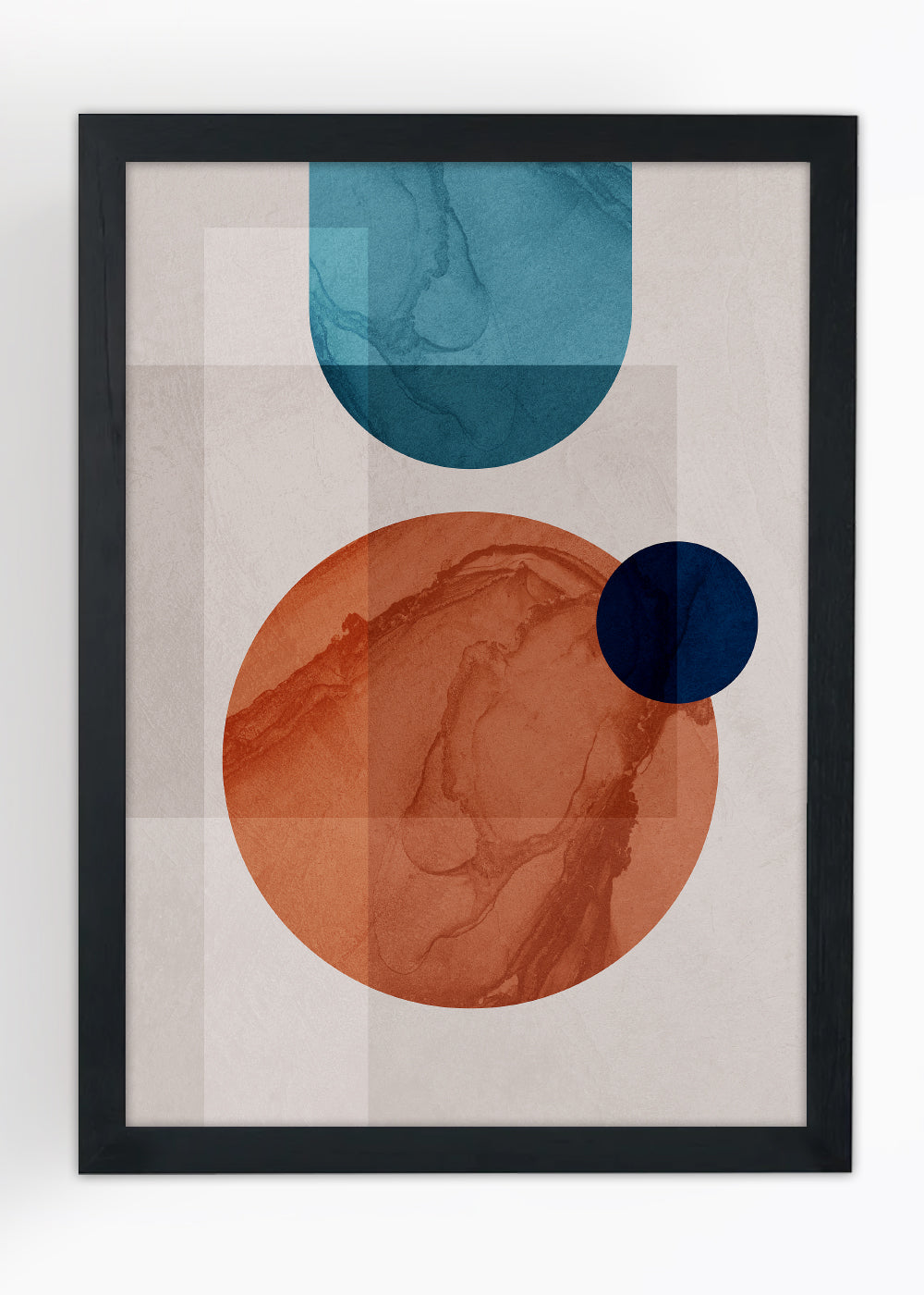 Quadro Decorativo Arte abstrata moderna - Com vidro