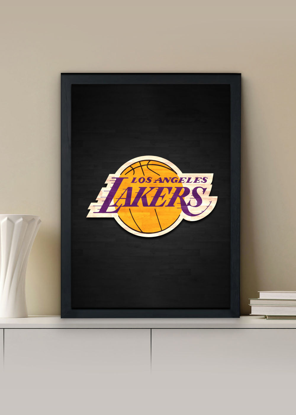 Quadro Logo Los Angeles Lakers - Com vidro