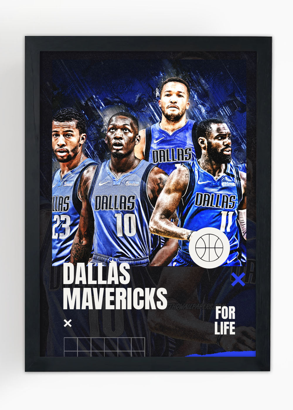 Quadro Decorativo Dallas Mavericks - Com vidro