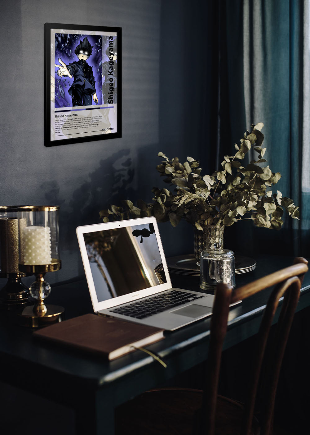 Quadro Decorativo Shigeo Kageyama Mob Psycho 100 - Com vidro