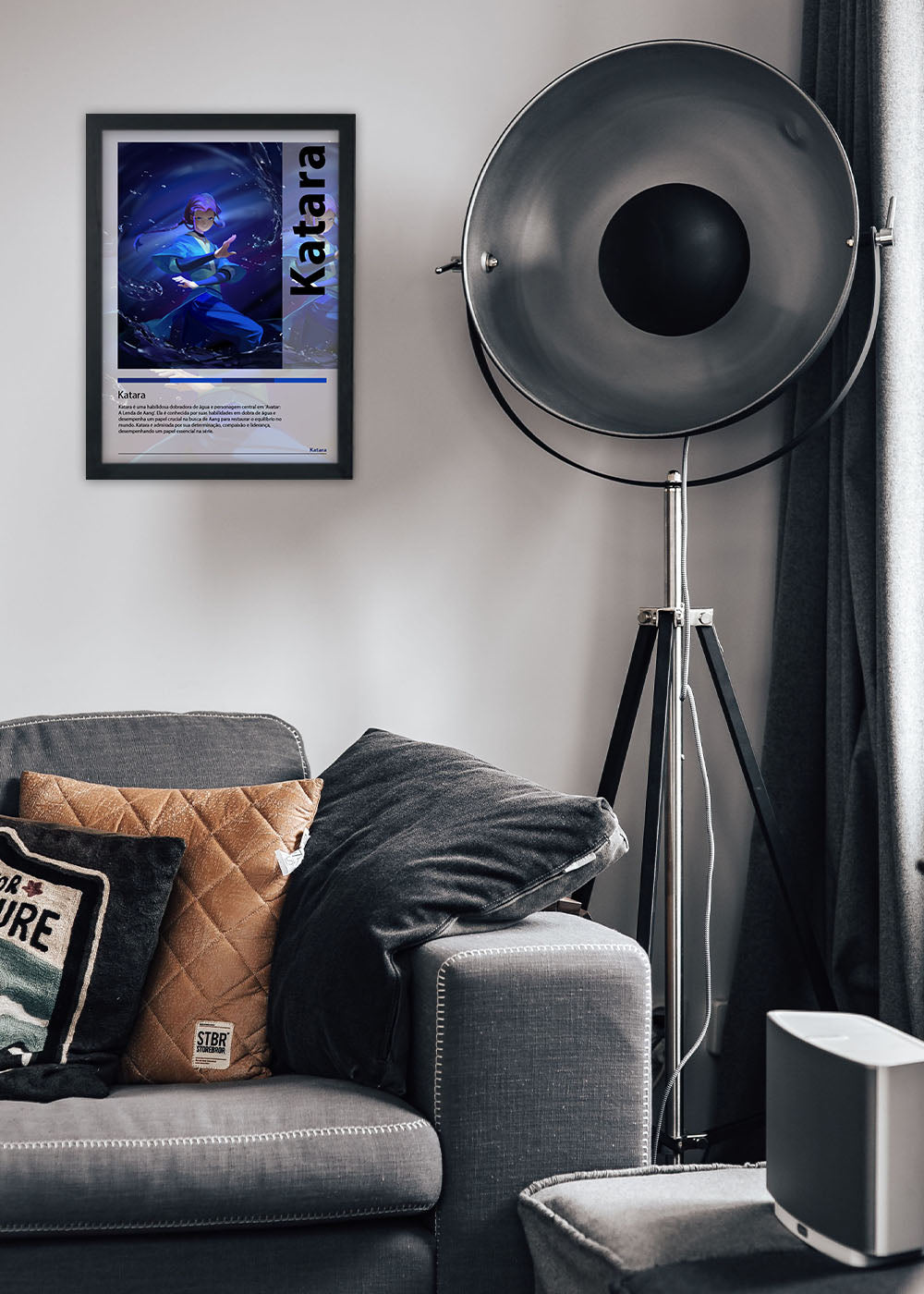 Quadro Decorativo Katara Avatar: A Lenda de Aang - Com vidro