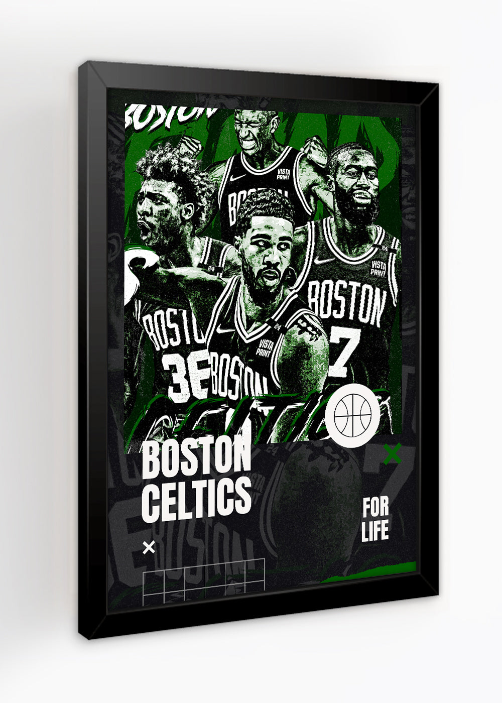 Quadro Boston Celtics For Life - Com vidro