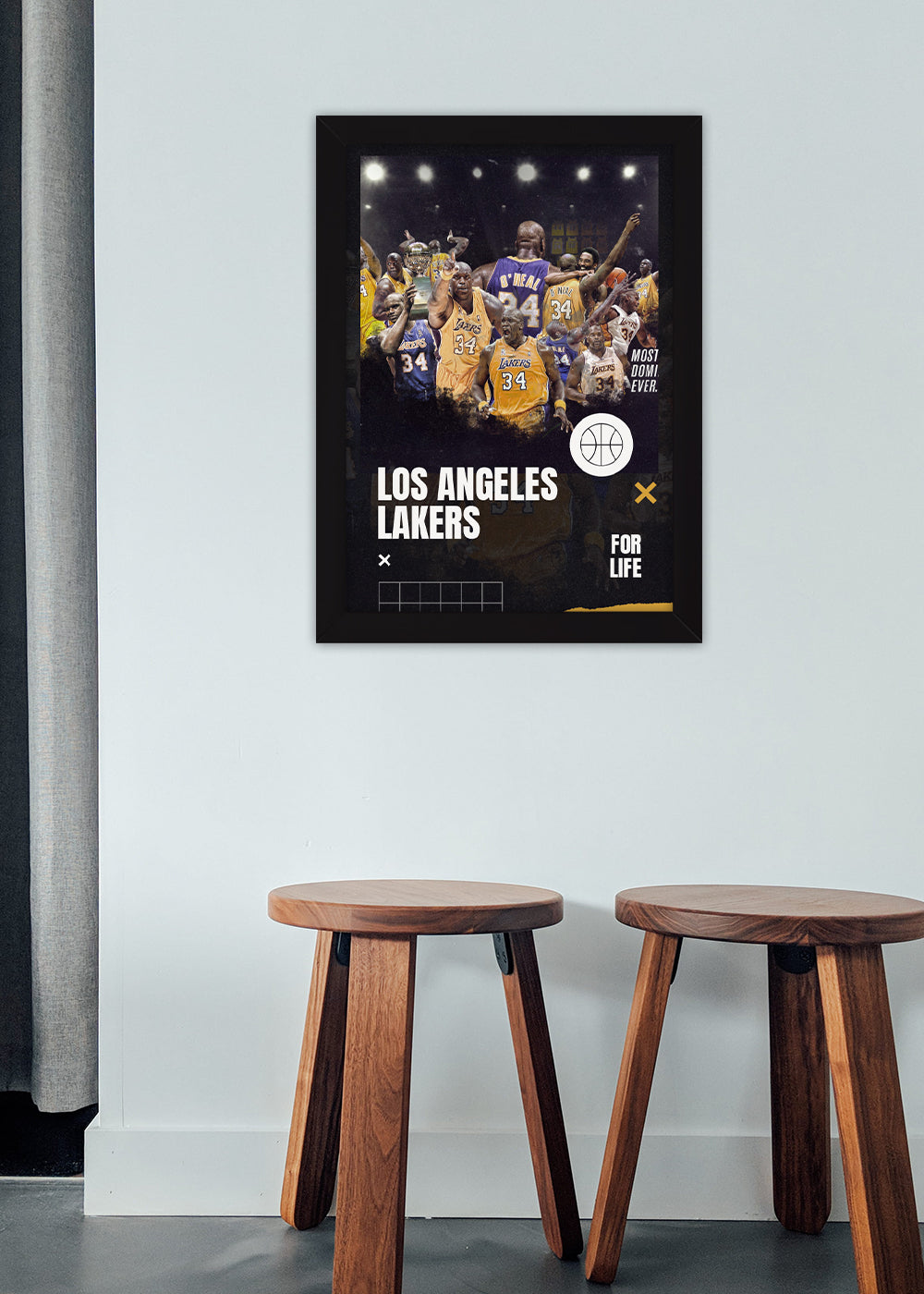 Quadro Los Angeles Lakers For Life - Com vidro
