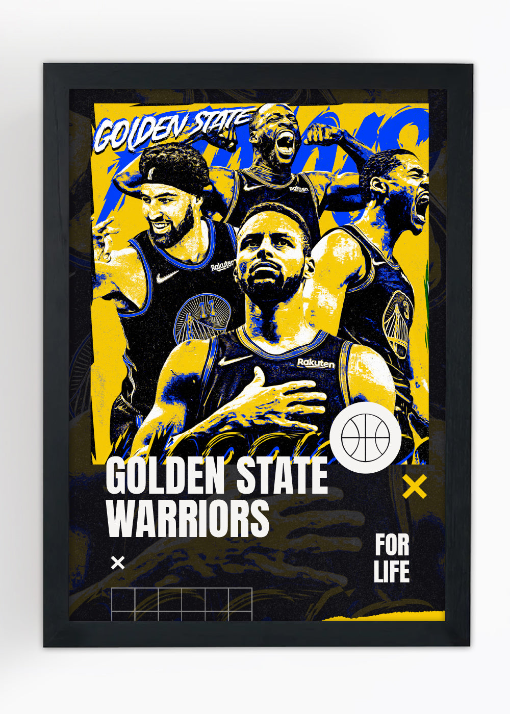 Quadro Golden State Warriors For Life - com vidro