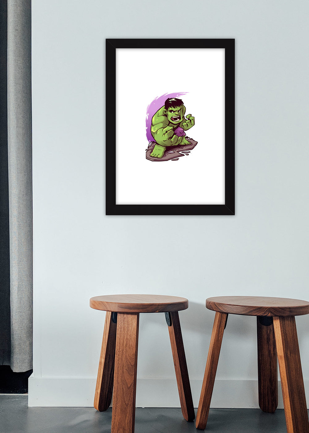 Quadro Hulk bravo criança - Com vidro