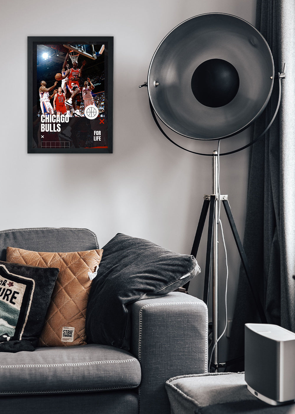 Quadro Chicago Bulls For Life - Com vidro