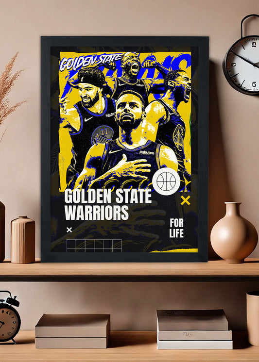 Quadro Golden State Warriors For Life - com vidro