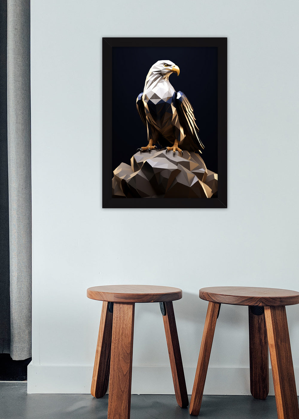 Quadro Decorativo Olhar assasino de uma aguia - Com vidro