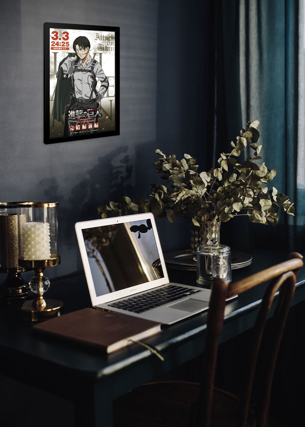 Quadro Decorativo Levi Attack on Titan - Anime - Com vidro