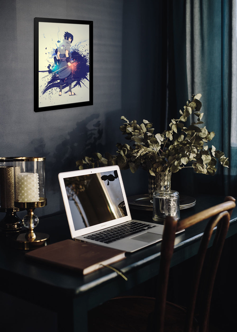 Quadro Decorativo Sasuke - Naruto - Com vidro