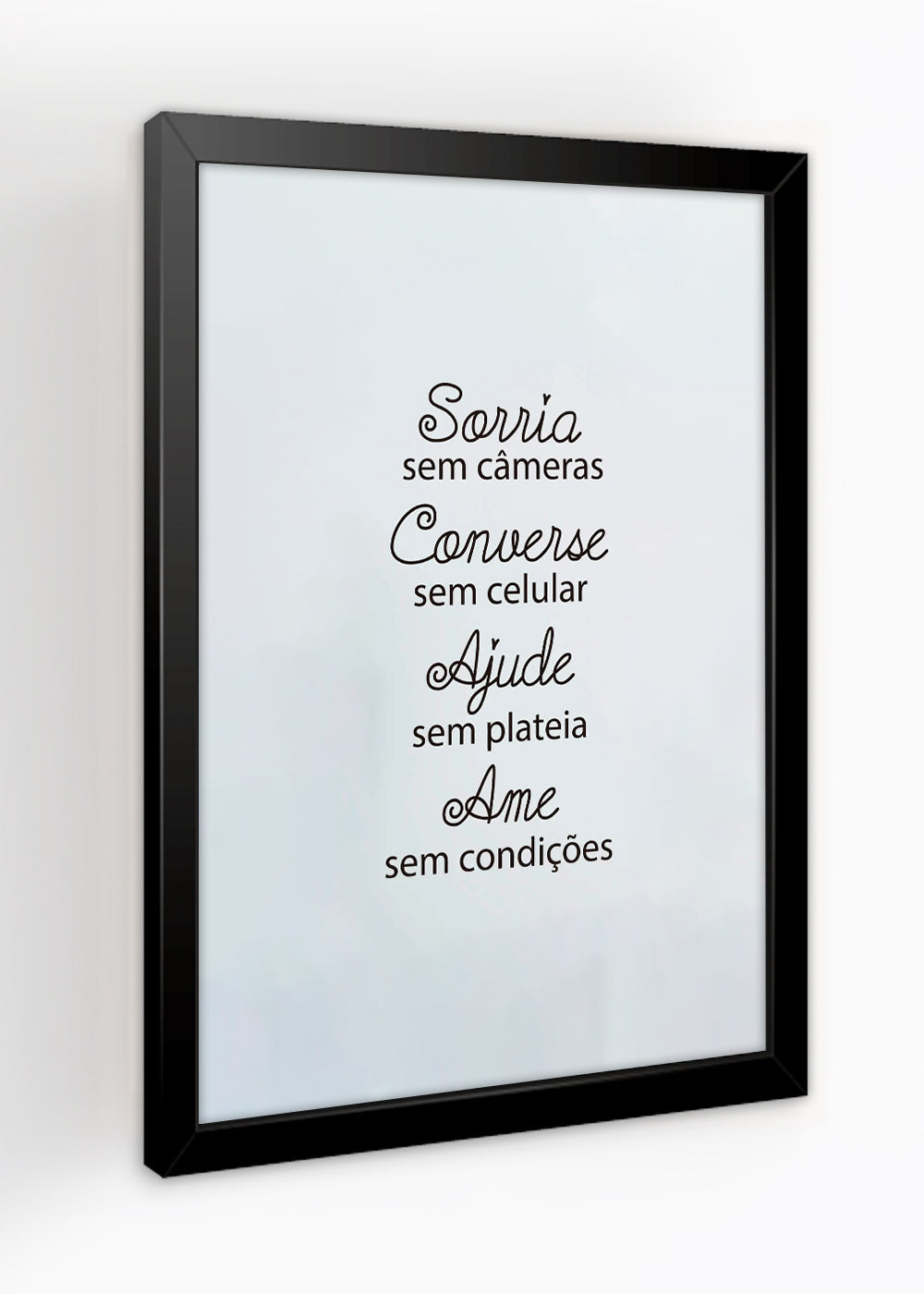Quadro life is better simples - Com vidro