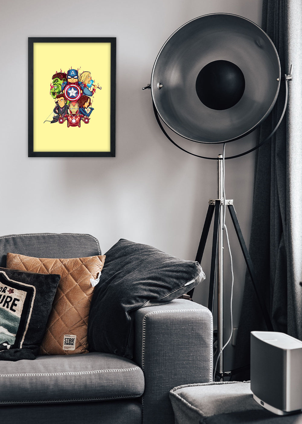 Quadro Decorativo Liga da Justiça - Com vidro