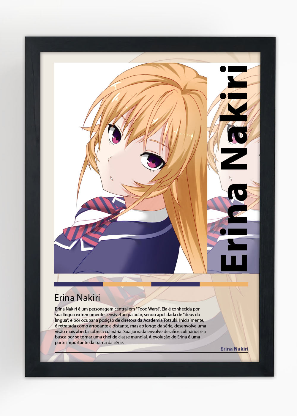 Quadro Erina Nakiri Food Wars! Shokugeki no Soma - Com vidro