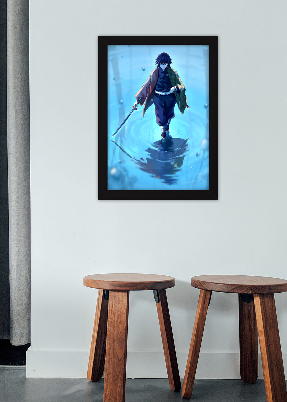 Quadro Decorativo Demon Slayer - Giyu Tomioka - Com vidro