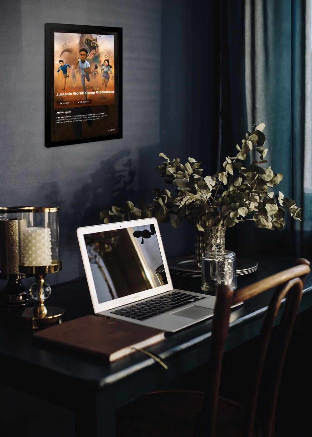 Quadro Decorativo Jurassic World Camp Cretaceous - Com vidro