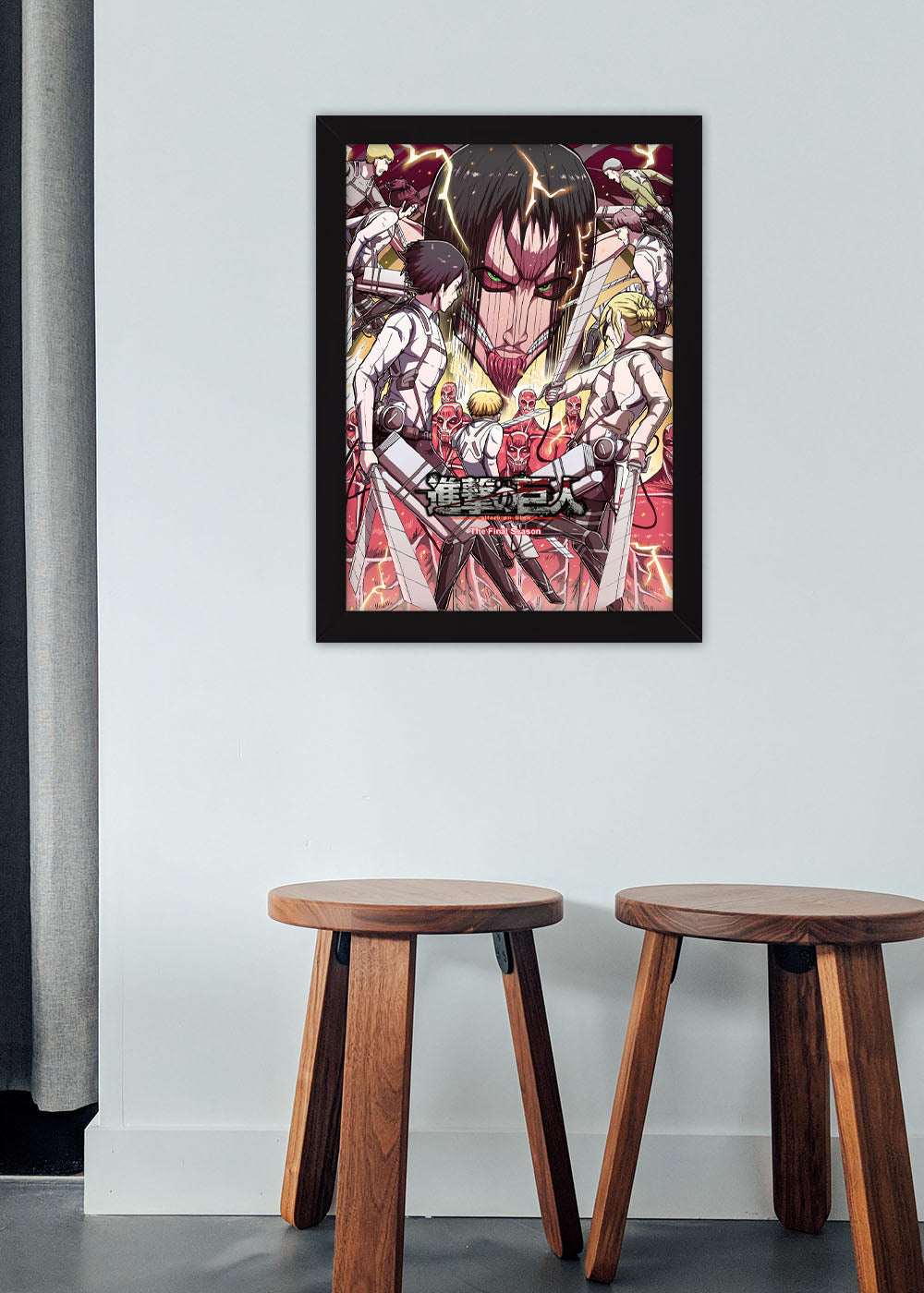 Quadro Decorativo Attack on Titan - Anime - Com vidro