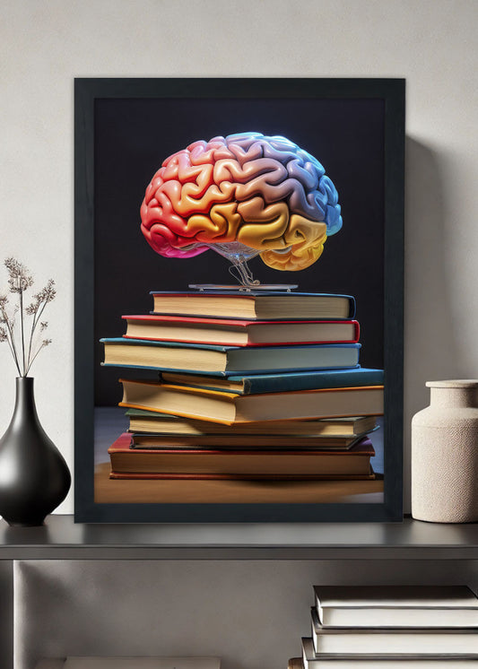 Quadro Decorativo Estudar Abstratos - Com vidro