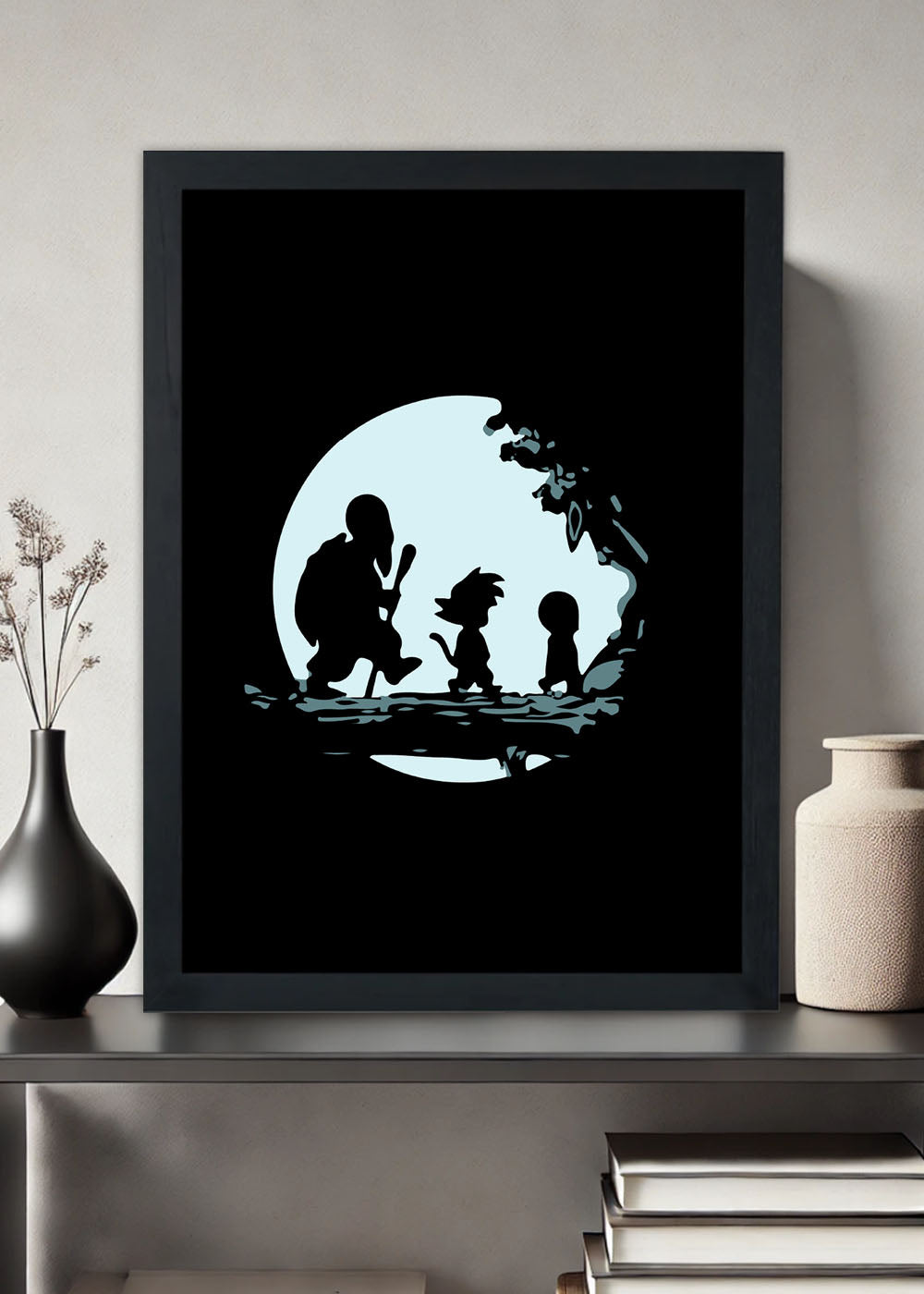 Quadro Goku e o mestre - Com vidro