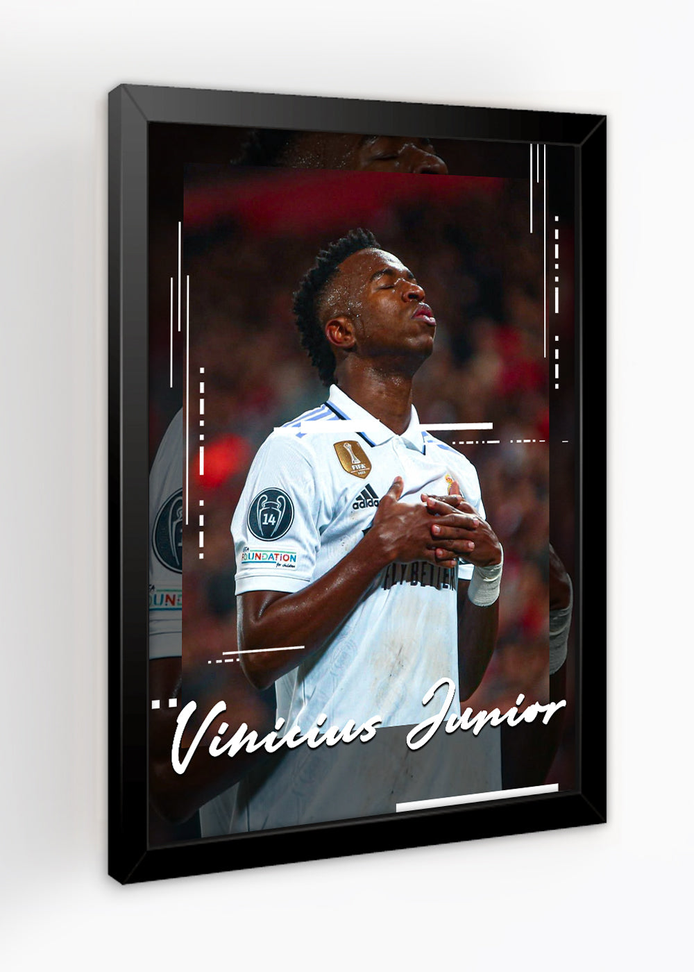 Quadro Vinicius Junior Real Madrid - Com vidro