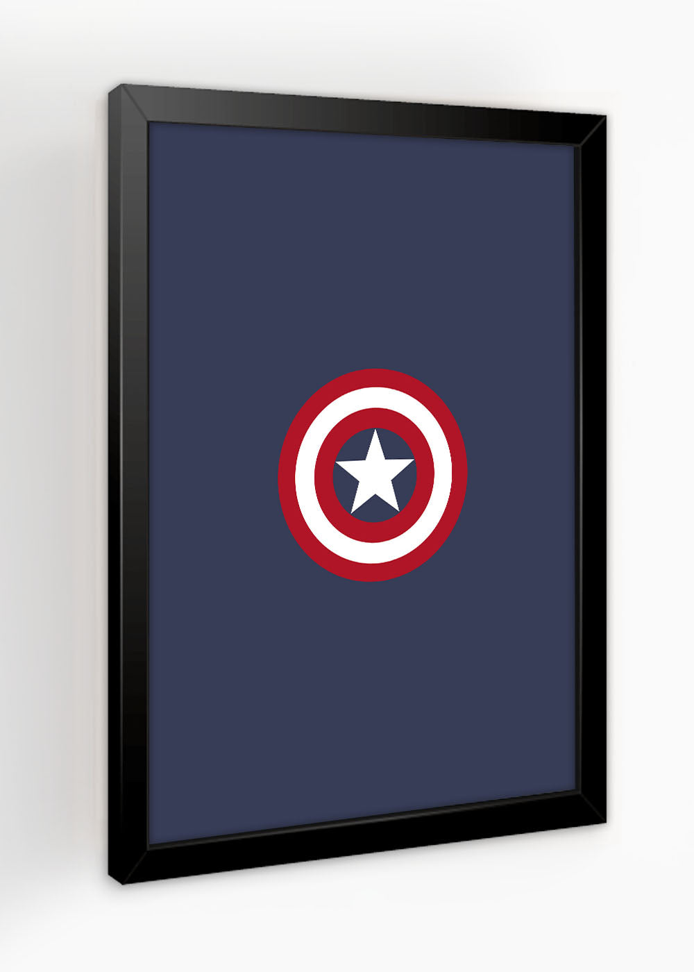Quadro Decorativo Escudo do Capitão america - Com vidro
