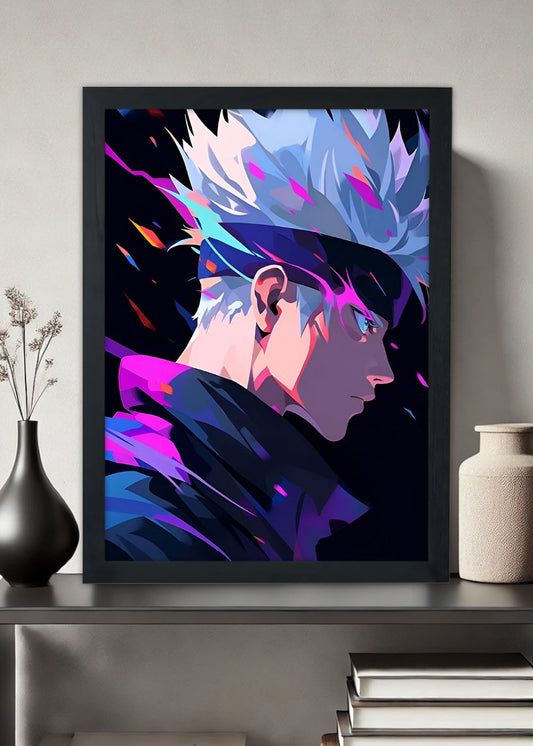 Quadro Decorativo Gojo - Anime - Com vidro