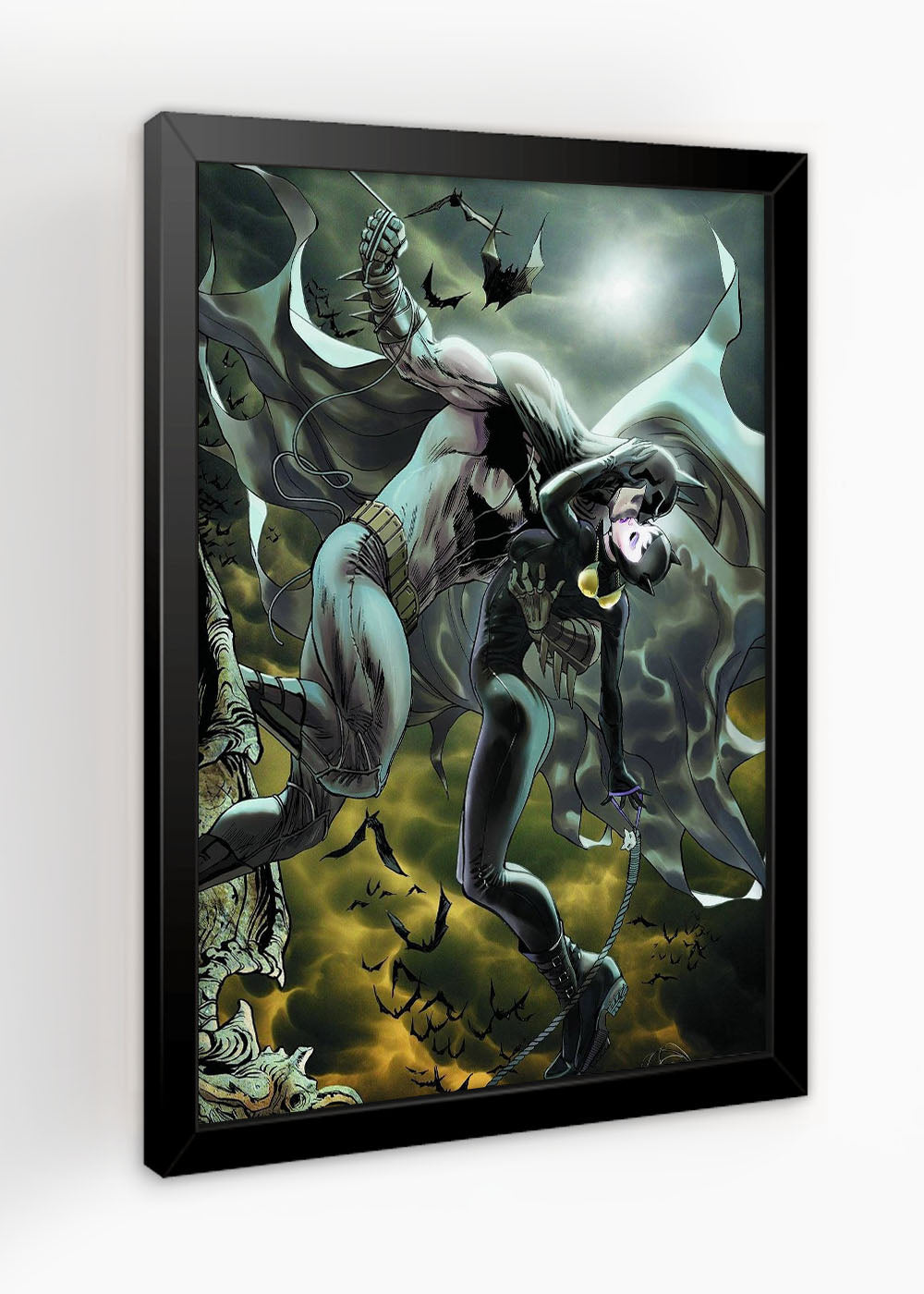 Quadro Decorativo Batman e Batgirl - DC - Com vidro