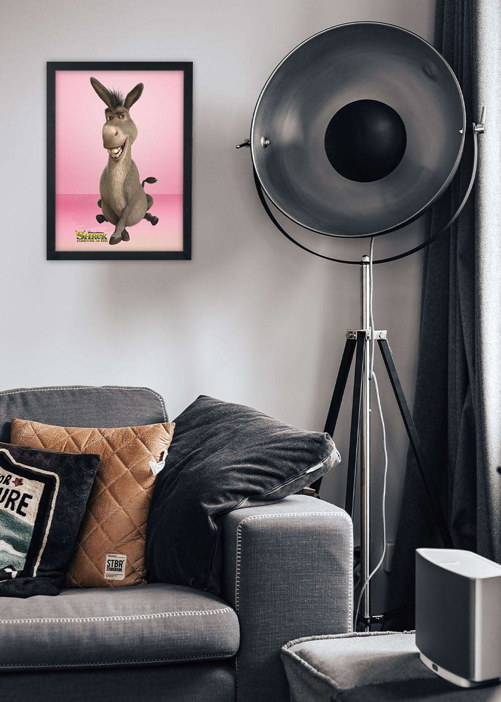 Quadro Decorativo O melhor amigo do shrek - Com vidro