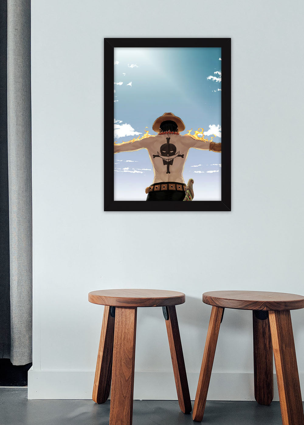 Quadro Decorativo One Piece - Ace - Com vidro