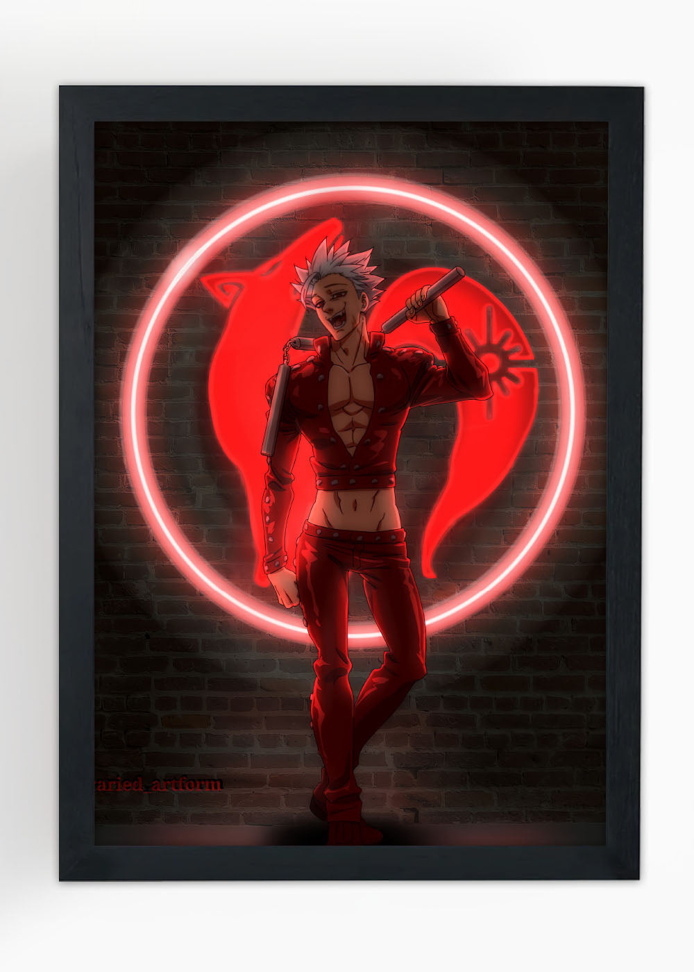 Quadro Decorativo Pecado da Ganancia - Com vidro