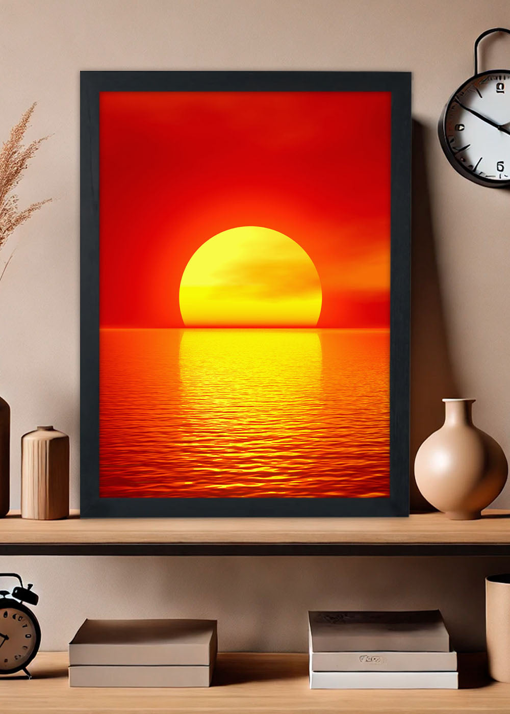 Quadro Decorativo O amanhecer do sol - Com vidro