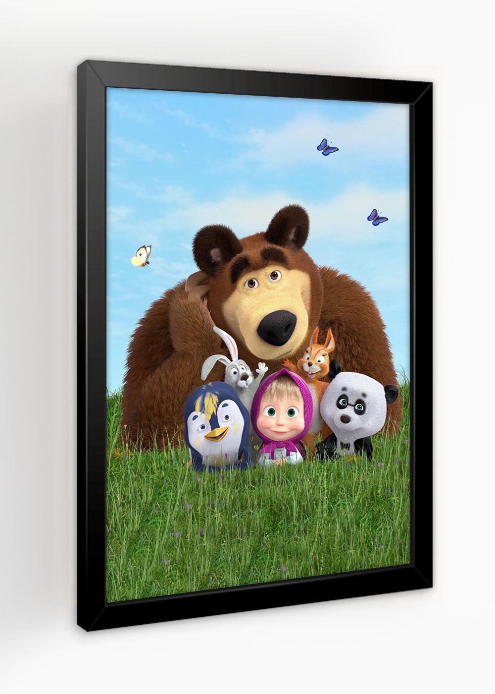 Quadro Decorativo Masha e o Urso - Com vidro
