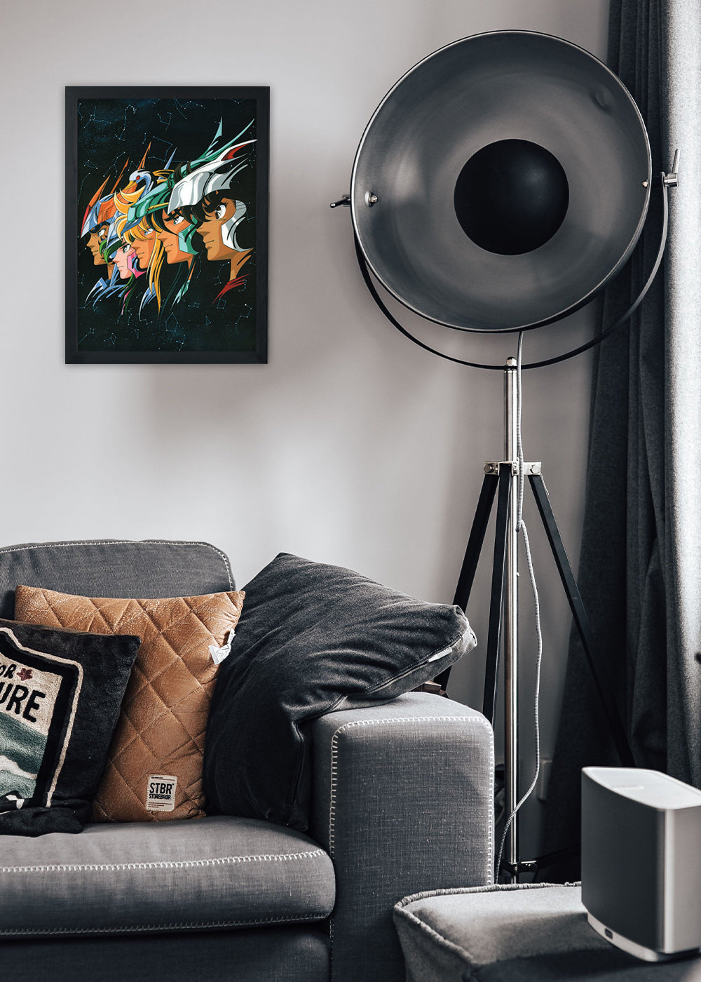 Quadro Os Cavaleiros do Zodiaco - Com vidro