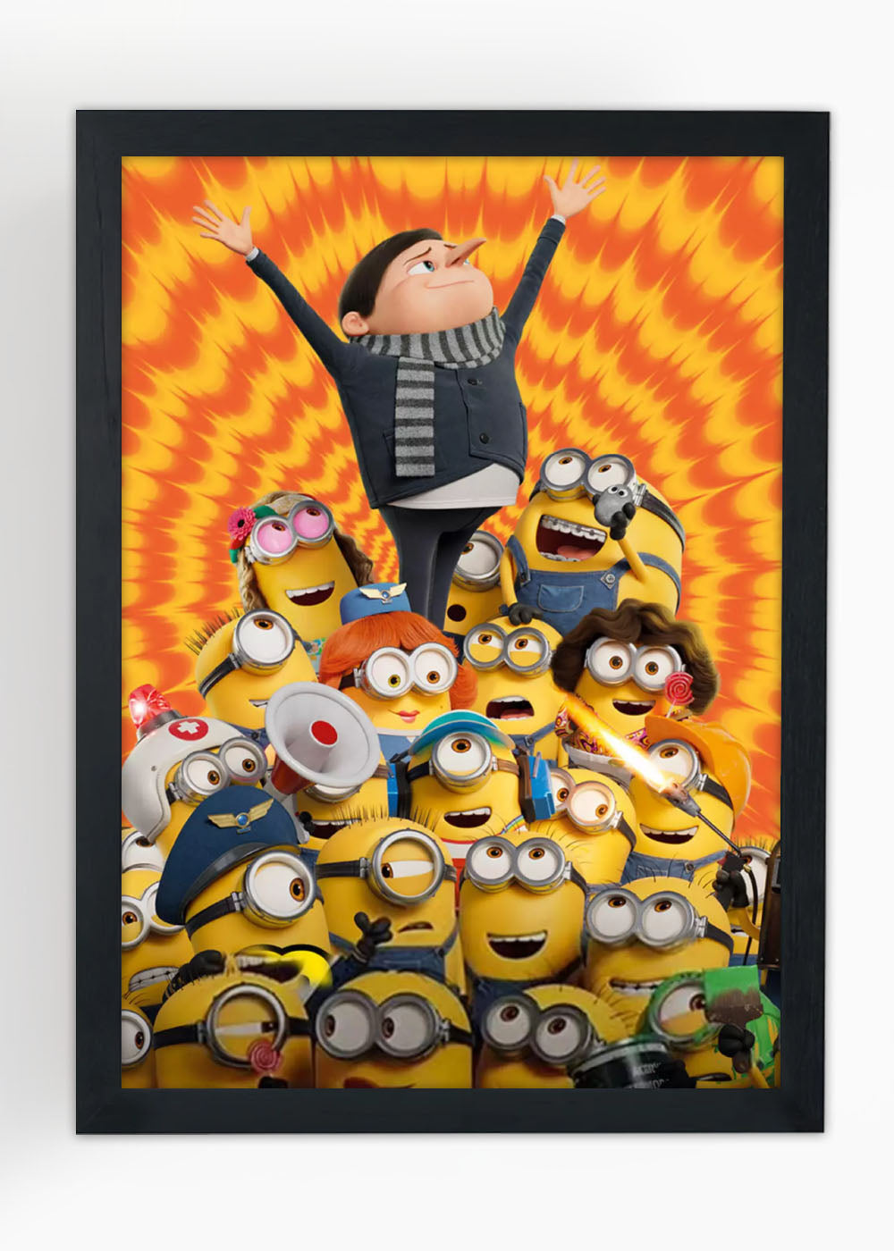 Quadro Decorativo Os minions - Com vidro