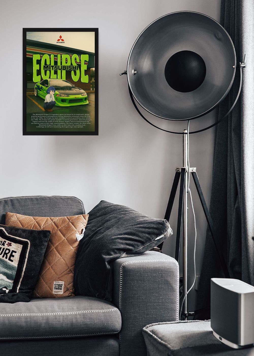 Quadro com vidro Mitsubishi Eclipse Anime Poster