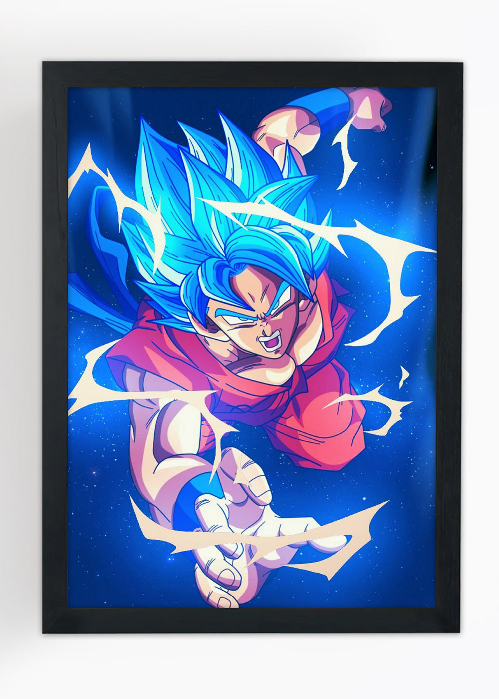 Quadro Dragon Ball Sayadin Blue - Com vidro
