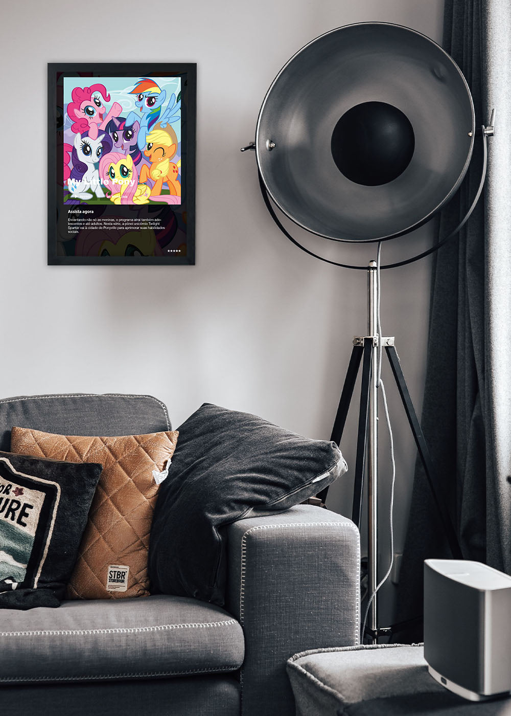 Quadro Decorativo My Little Pony: A Amizade... - Com vidro