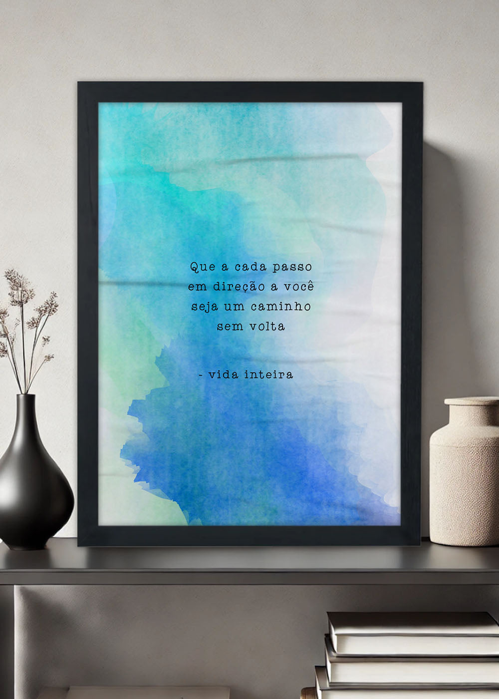 Quadro Decorativo Vida inteira - Com vidro