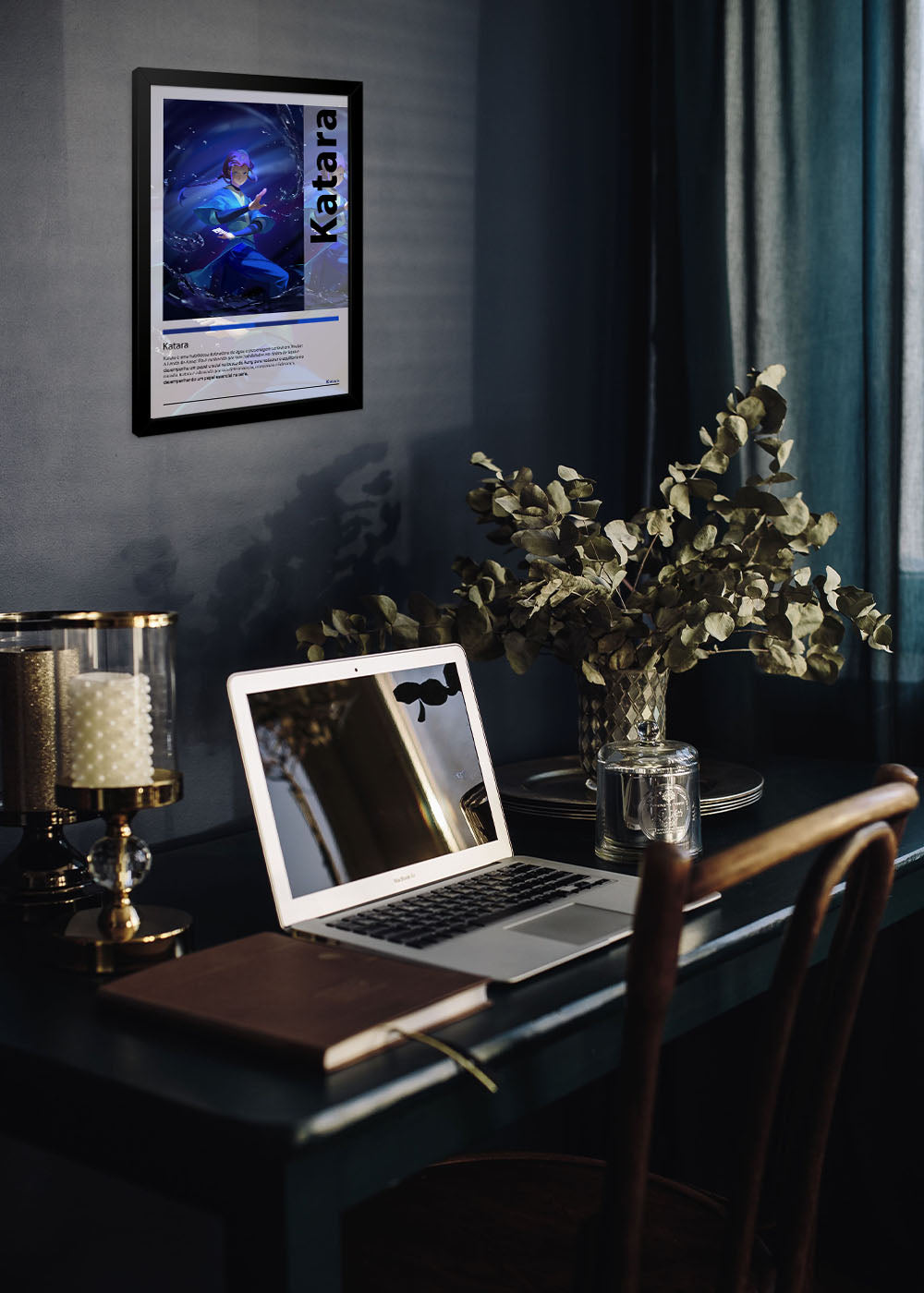 Quadro Decorativo Katara Avatar: A Lenda de Aang - Com vidro