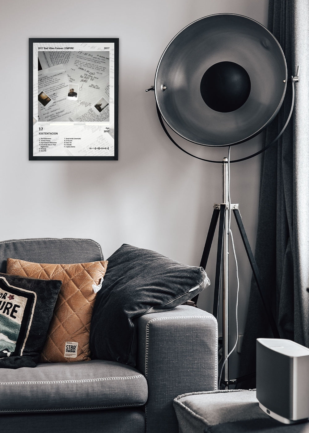 Quadro Decorativo XXXTENTACION 17 (Light) Com Vidro