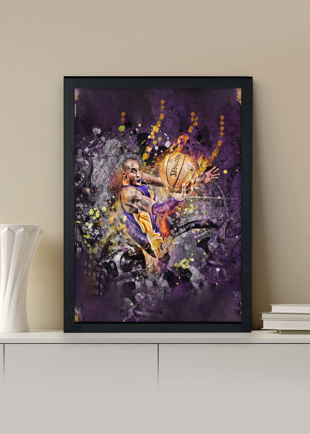 Quadro Kobe Bryant Lakers - Com vidro