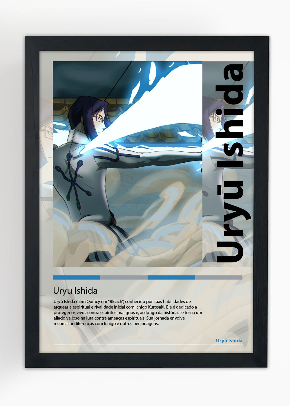 Quadro  Ury? Ishida - Bleach - Com vidro