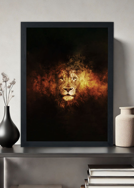 Quadro Decorativo A chamas do Rei - Com vidro