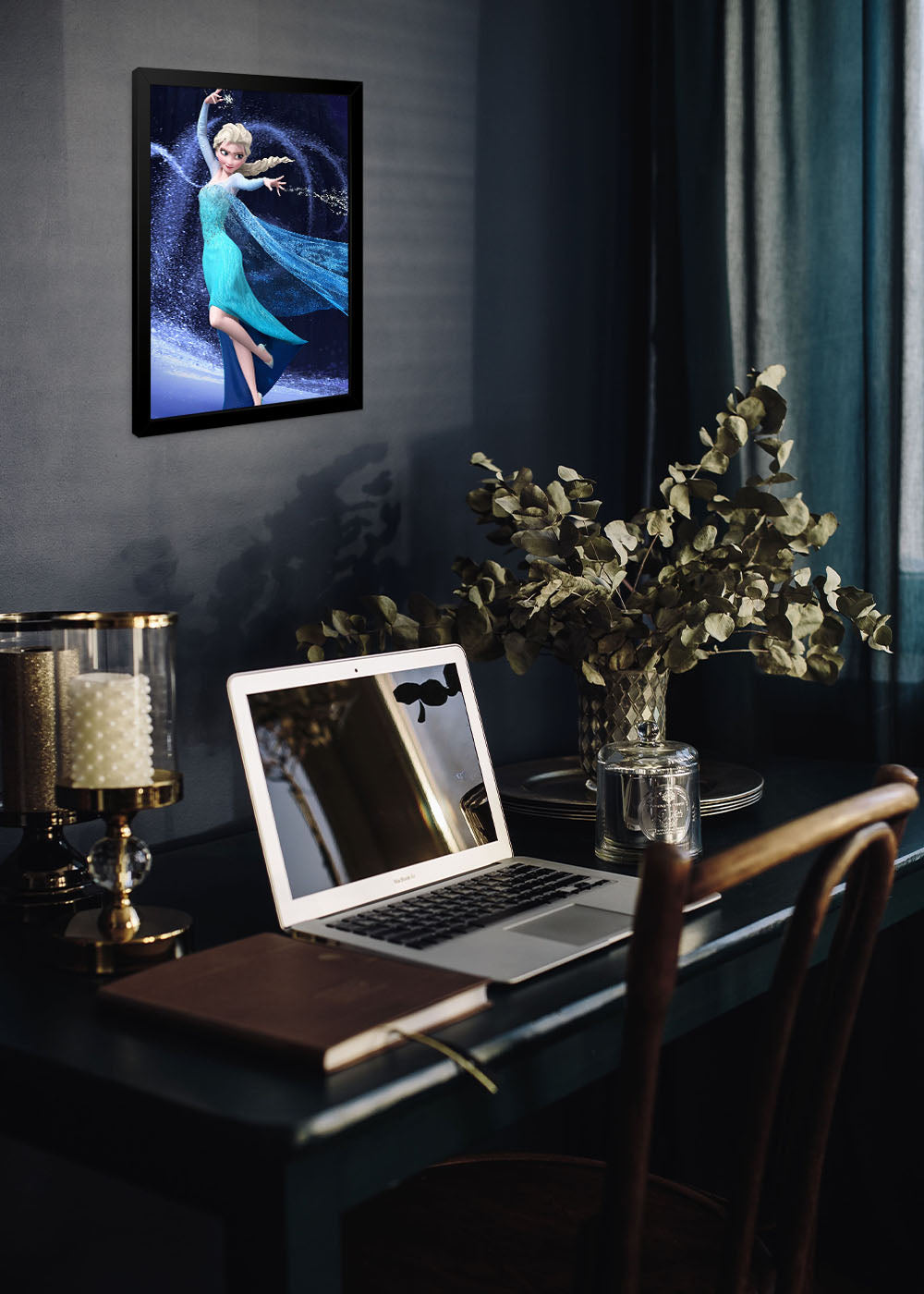 Quadro Elsa rainha do gelo - Com vidro