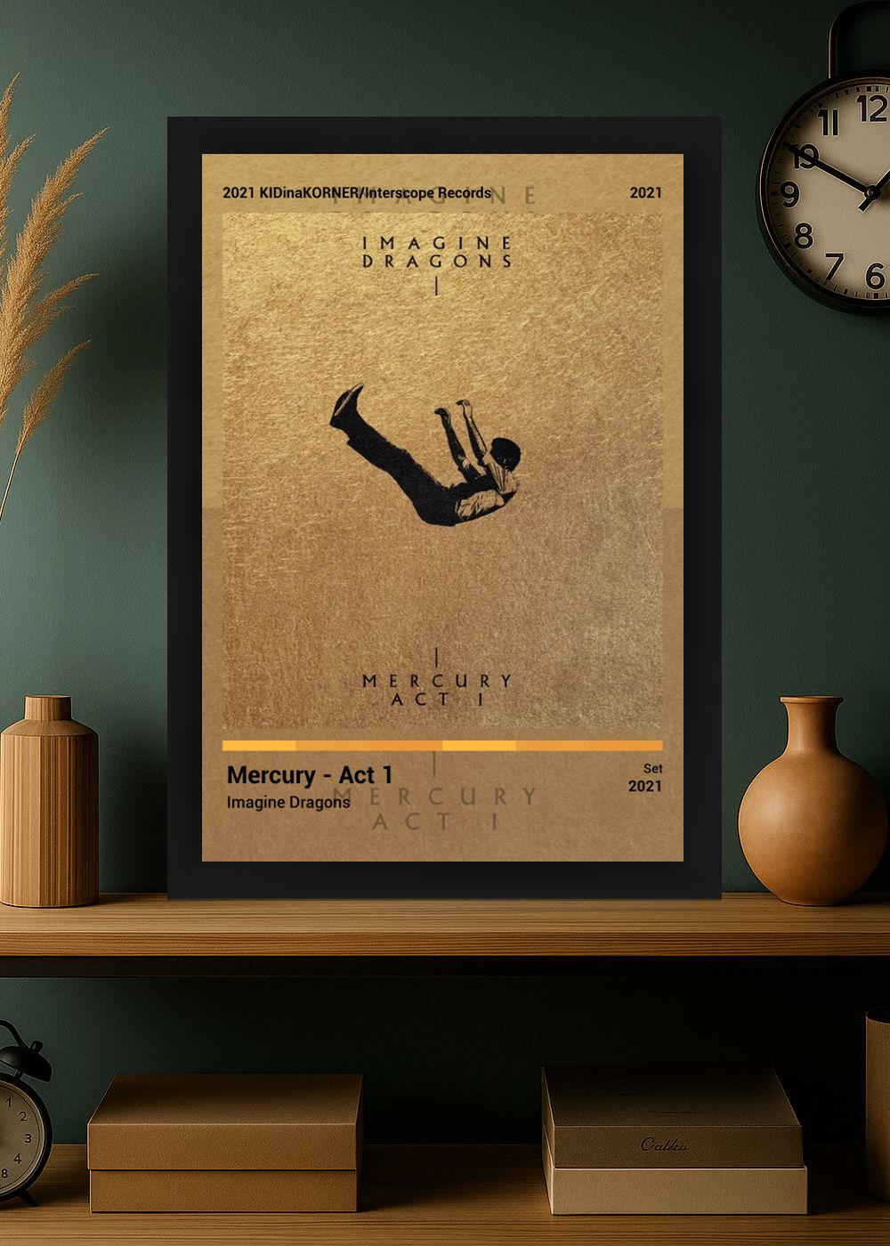 Quadro Imagine Dragons Mercury Act 1 (Colored) Com Vidro