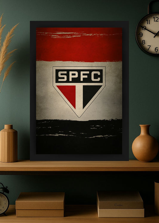Quadro São Paulo FC SPFC Com Vidro e Moldura