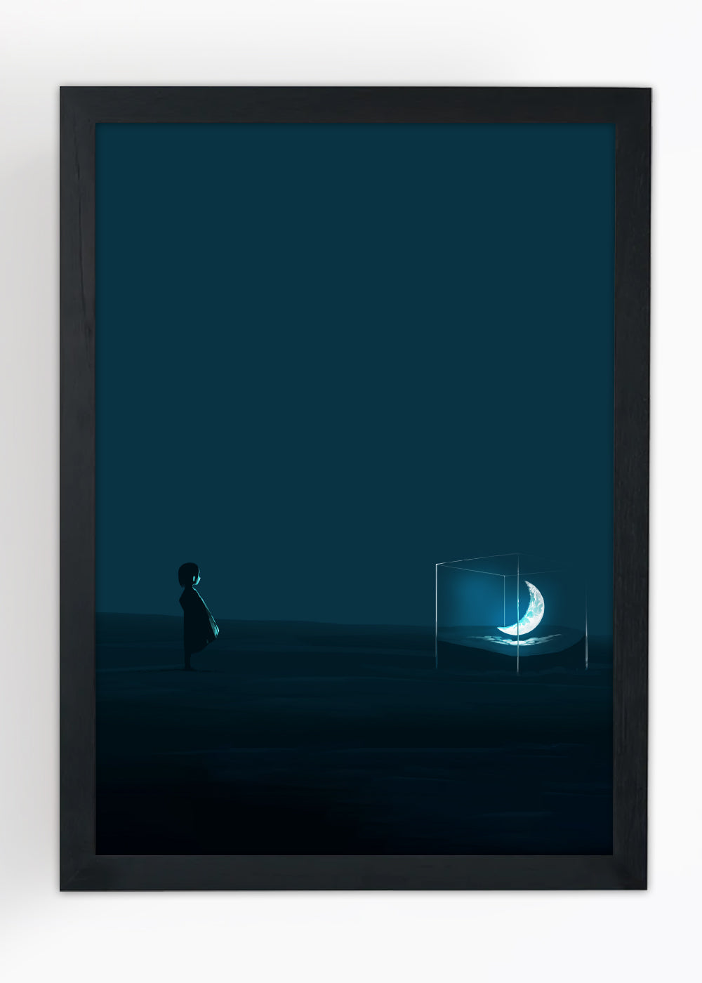 Quadro Decorativo A luz da noite - Com vidro